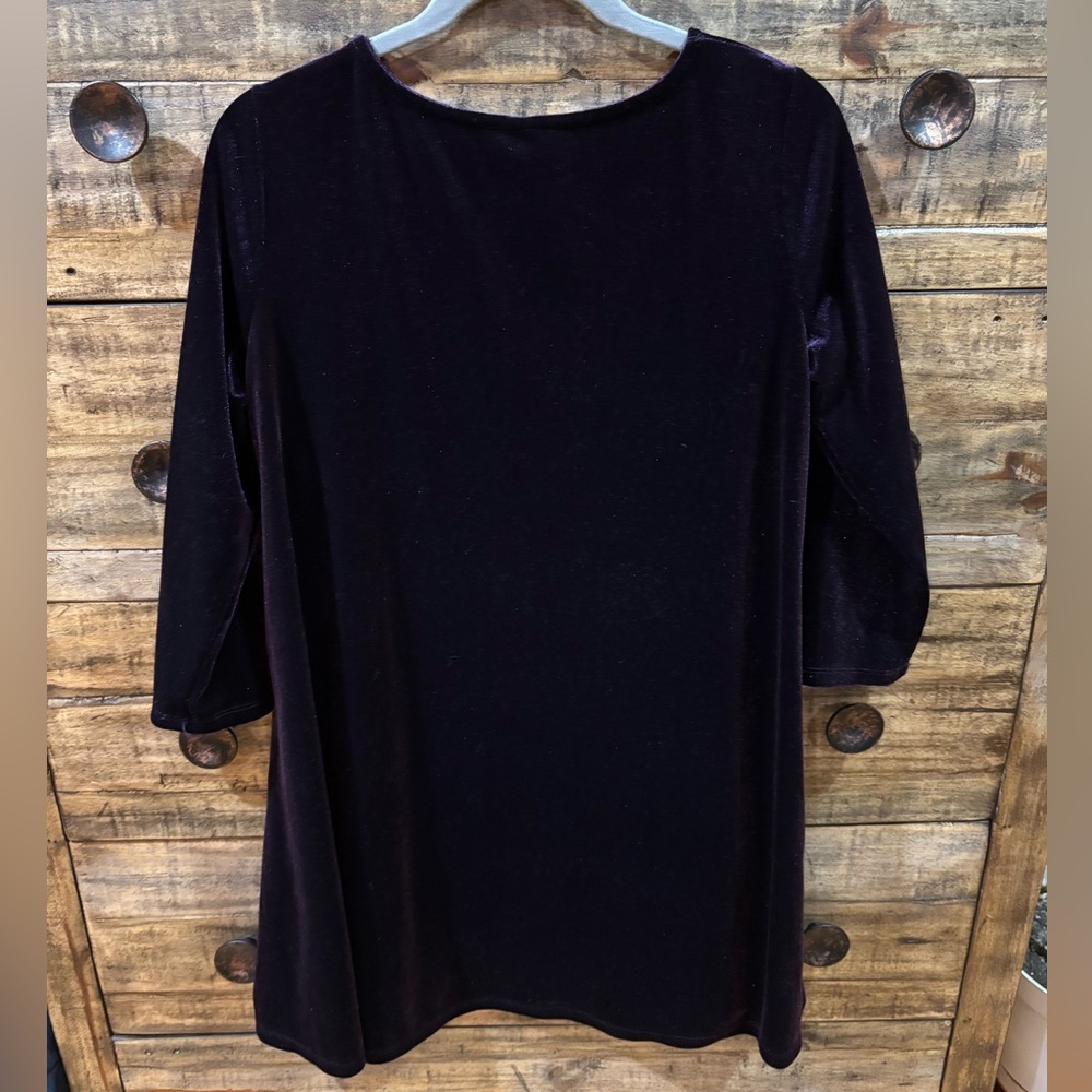 Agnes‎ & Dora Deep Purple Velvet Dress - Picture 2 of 8